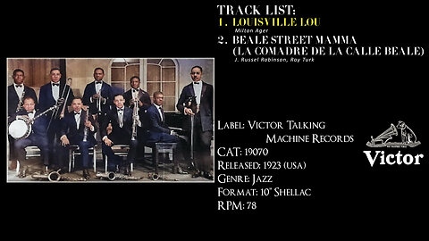 Arthur Gibbs And His Gang – Louisville Lou (Full Record) – 1923 – CAT.# 19070