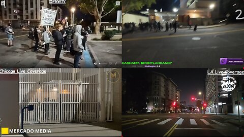 Replay of Protests in Portland and Chicago - 10/05