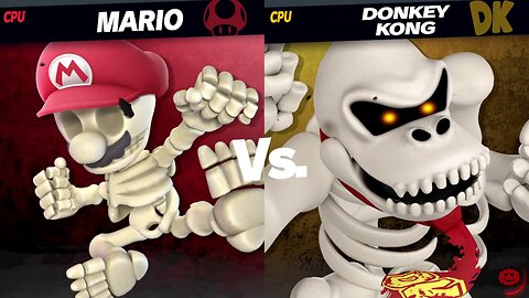 Skeleton Mario vs Dry Donkey Kong - SSBU Quickie -By Insidious_NX/Anivernage