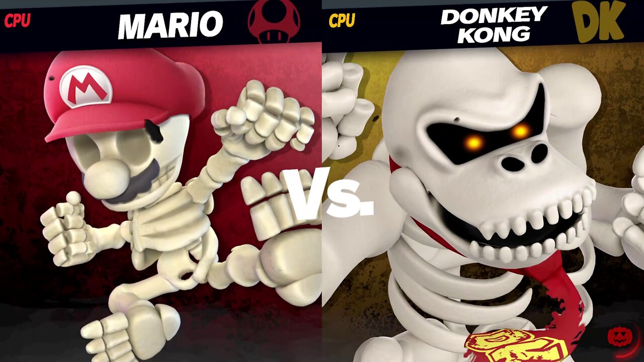 Skeleton Mario vs Dry Donkey Kong - SSBU Quickie -By Insidious_NX/Anivernage