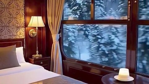 Train Cabin with Cozy Bed.