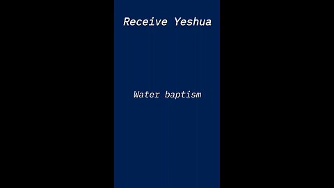 water baptism