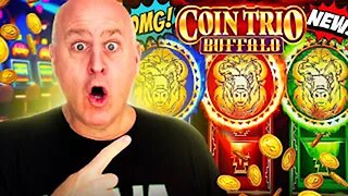 Out of Nowhere... Massive Multiplier Lands on Buffalo Coin Trio!
