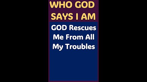 GOD RESCUES ME FROM ALL MY TROUBLES #wordofgod #Jesus #God #power #strength #help #hope #faith #love