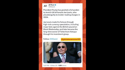 President Trump pardoned his Jewish billionaire British golf buddy convicted for insider trading