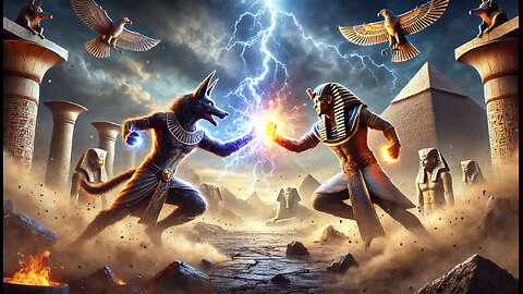 Ancient Egypt pyramid God Fight