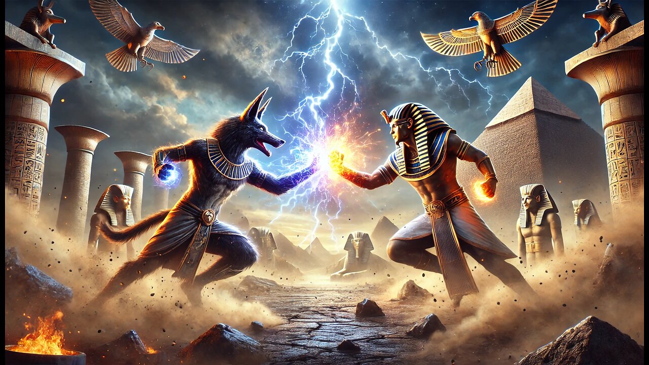 Ancient Egypt pyramid God Fight