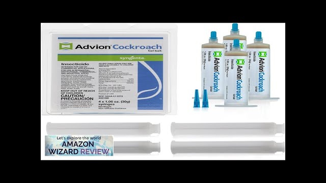 Advion Cockroach Gel Bait 4 Tubes x 30-Grams 4 Plunger and 4 Review