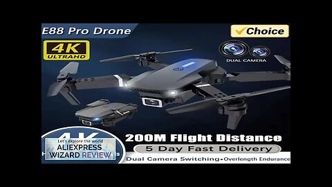 E88Pro RC Drone 4K Professinal With 1080P Wide Angle Dual HD Camera Review