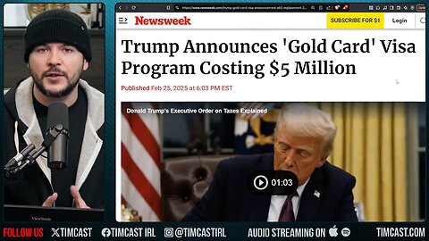 "Trump Launches THE GOLD CARD, $5M Immigration Card For Wealthy Investors, AND PEOPLE LOVE IT"