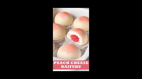 Peach Cheese Daifuku - Ice Cream Taste