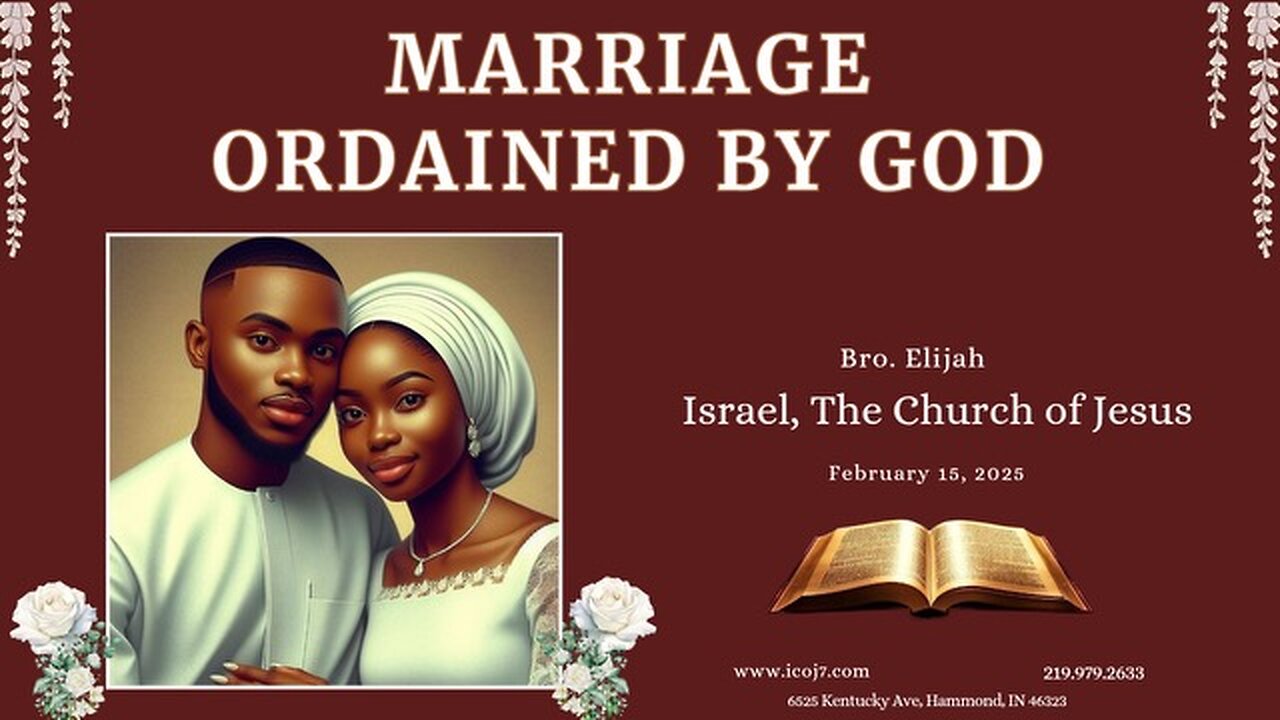 MARRIAGE ORDAINED BY GOD