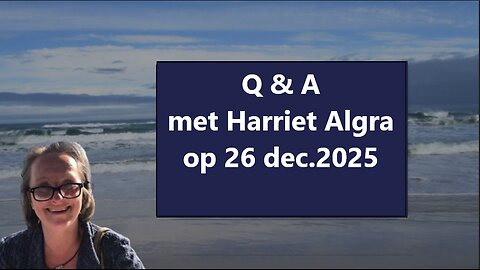 Q & A met Harriet Algra op 26 dec. 2025