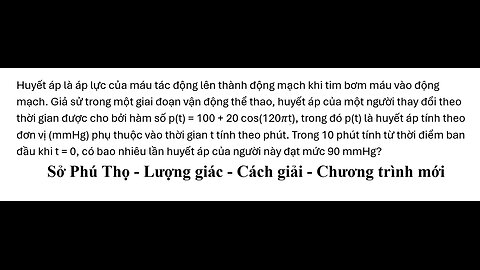 Sở Phú Thọ: Huyết áp là áp lực của máu tác động lên thành động mạch khi tim bơm máu vào động
