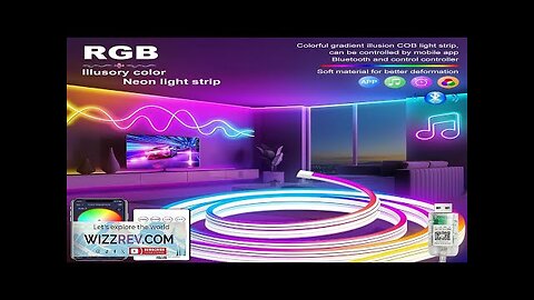 5V LED Strip Lights Bluetooth RGBIC Neon Strip Remote Control With Music Review