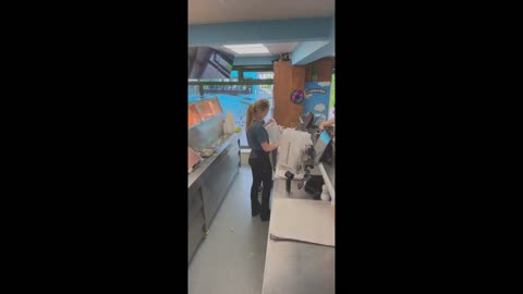 Girls Unknown Crush Fries in Store - Candid Style