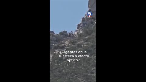 Footage of Giants at the Top of a Hill in Huasteca, Mexico