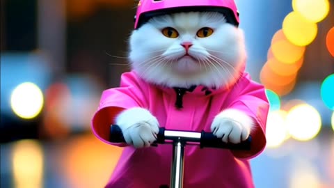 Pink Scuter 😻😻 #cat #cat lovers