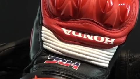 Alpinestars Honda GP Pro Gloves Black & Red w/ White & Torqouise