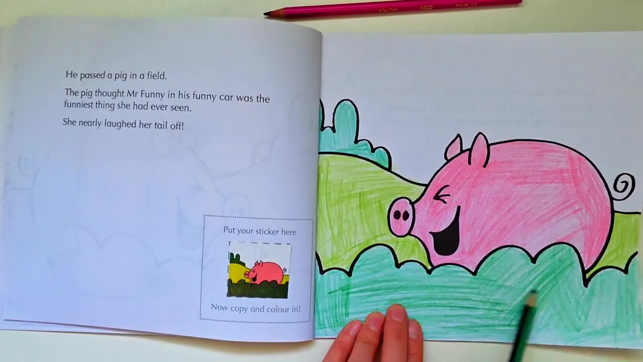 Read & Colour with Gitte! Mr. Funny Copy Colouring Book | Mr. Men Storytime for Kids - #readaloud