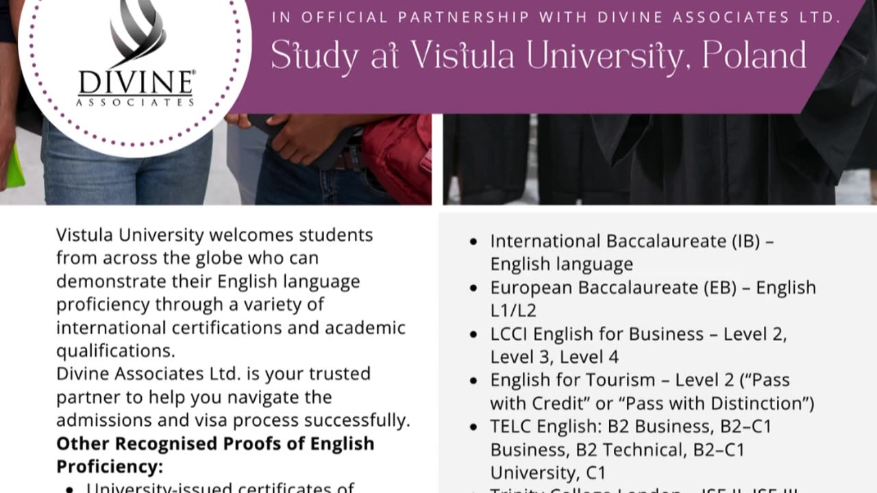 Vistula University Poland – Apply with Divine Associates Ltd
