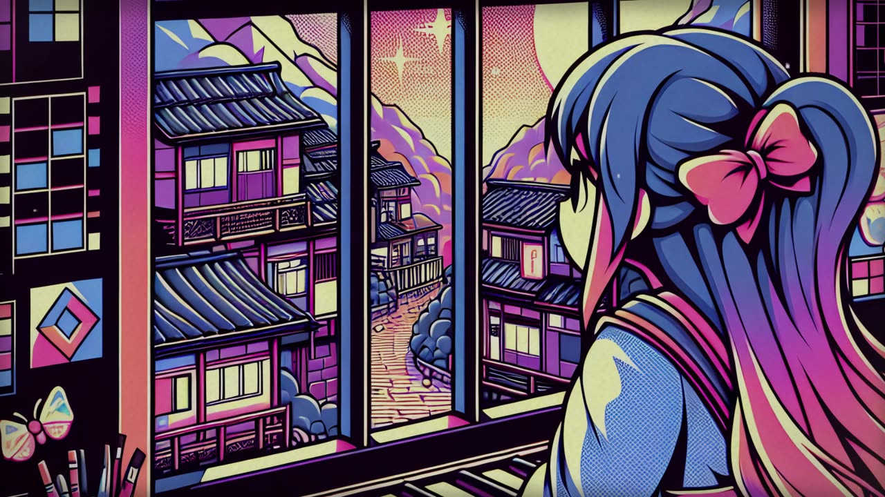 Window Gazing 🌙 | Relaxing Lofi Instrumental | Chill Study Music - Lofi Hiphop Beats