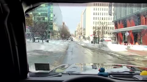 Unplowed Snow in DC Turns Roads Into Singular Lane