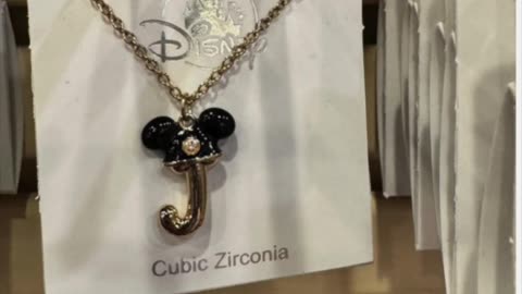 Disney Parks Mickey Mouse Ears Hat Letter J Gold Color Necklace #shorts