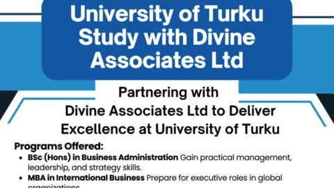 Turku Bound: Study Smart with Divine Associates Ltd