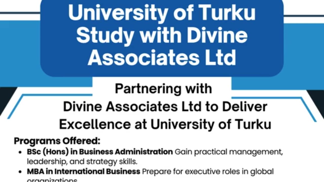Turku Bound: Study Smart with Divine Associates Ltd
