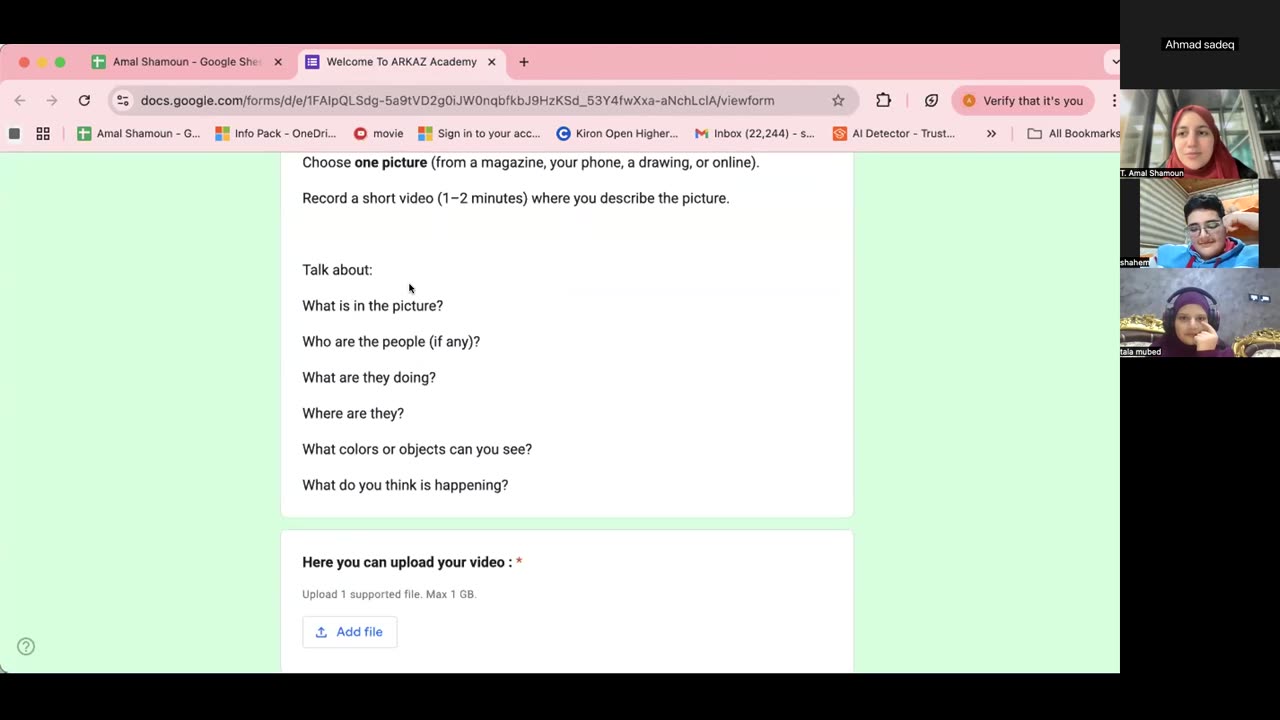 Describing pictures Class (12) Part (2)