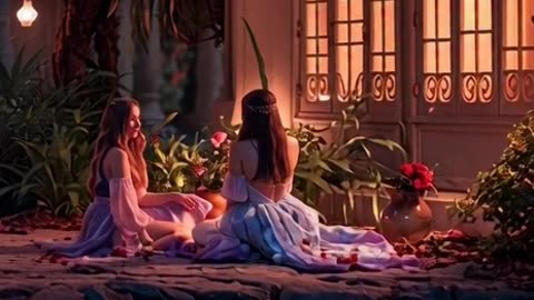 A beautiful fantasy gilliter park amazing realistic lights beautiful homes beautiful womens