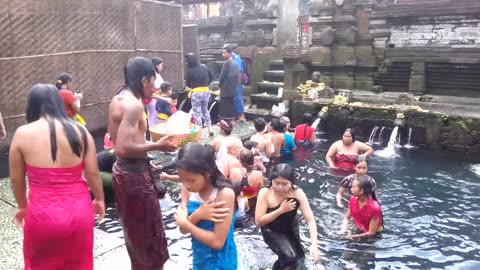 Holy waters in a balinese temple