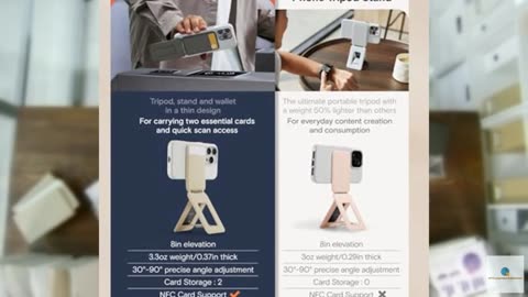MOFT Laptop Sleeve Bag for 13"-14" Deep Blue & Phone Tripod Stand, MagSafe Walle