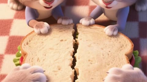Bunnies Find the Biggest Sandwich Ever!