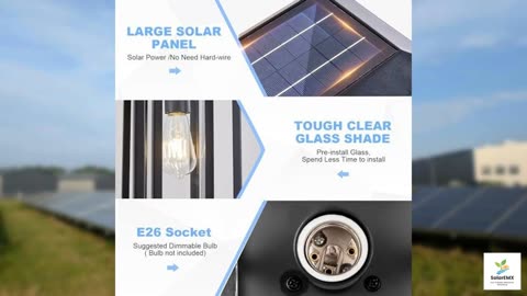 Solar Lamp Post Lights for Outdoor with Pier Mount Base