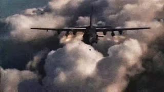 Vintage Footage of US AC-130 Gunship