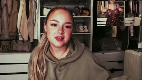 She has a happy smile