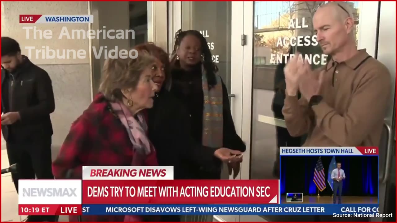 WATCH: Rep. Maxine Waters Harasses DOE Employee for Not Enabling Dems Trying to Storm Building