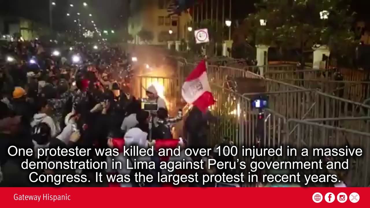 Mass Protest in Peru Leaves One Dead and Over 100 Injured