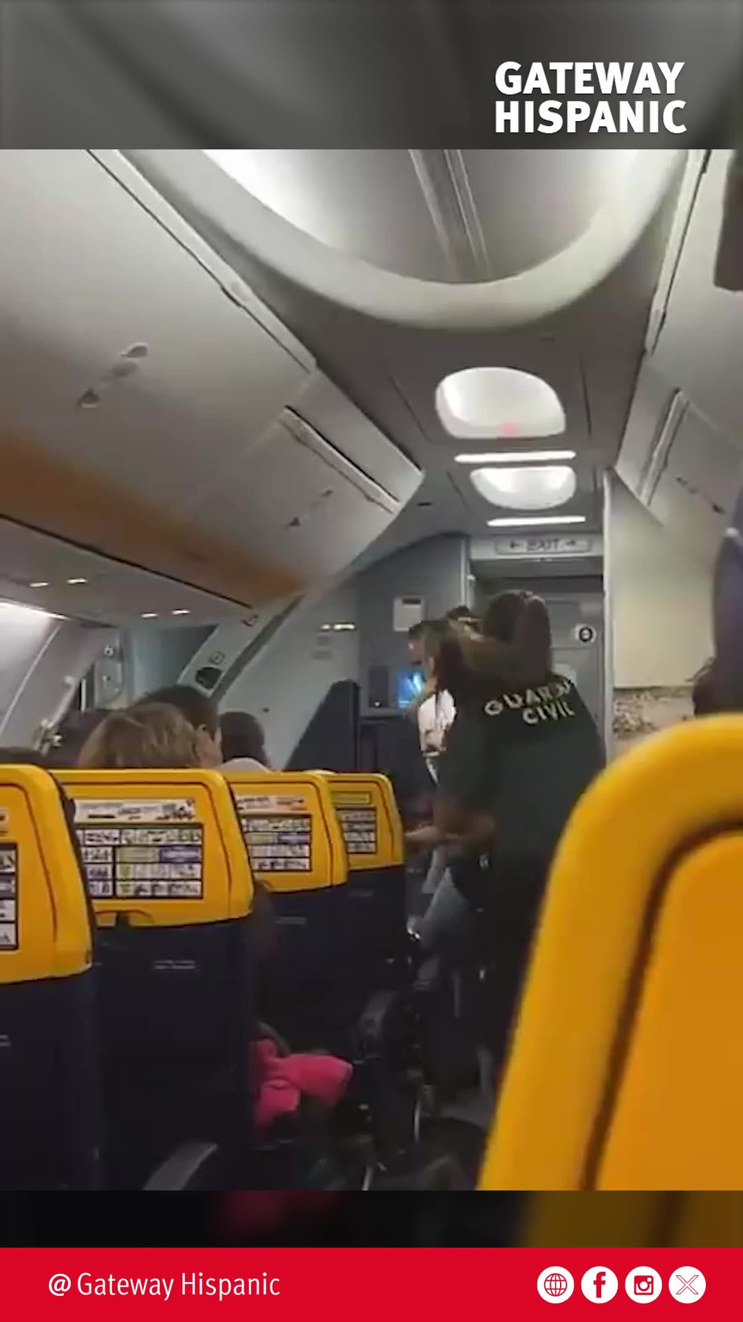 2 Civil Guard officers were injured while trying to arrest a professional MMA fighter on an airplane