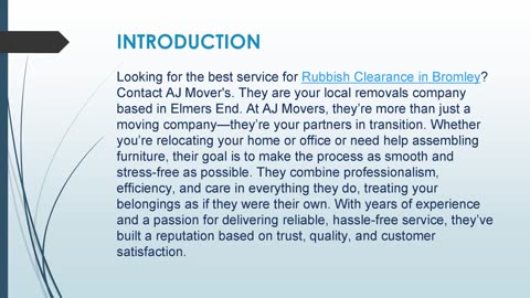 Best service for Rubbish Clearance in Bromley