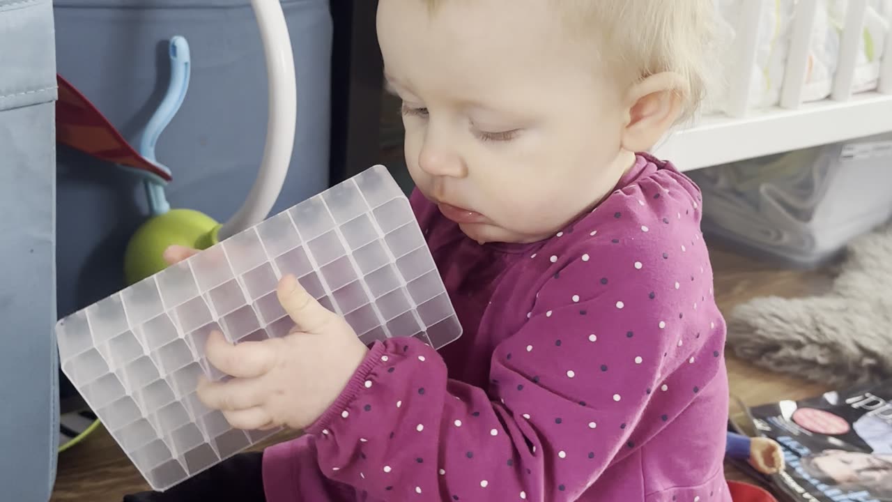 Baby Kayla Playing With What She Found on the Floor 👶