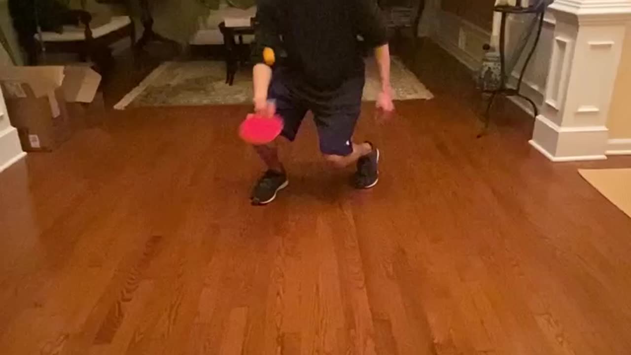 Single Racket Pong Ball Freestyle