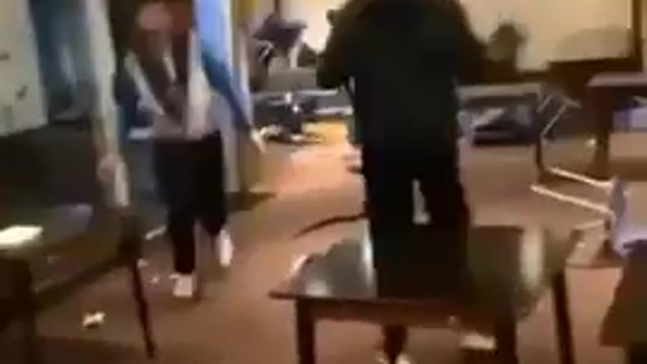In the Netherlands, refugees destroy an entire hotel they had been living in for free