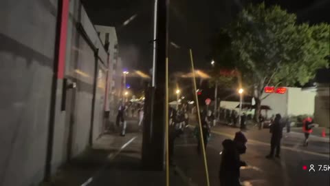 Huge brawl at the Portland ICE facility.