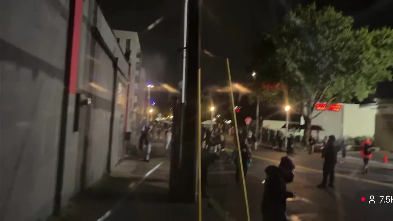 Huge brawl at the Portland ICE facility.