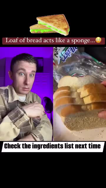 Loaf of bread 🍞 acts like a sponge..