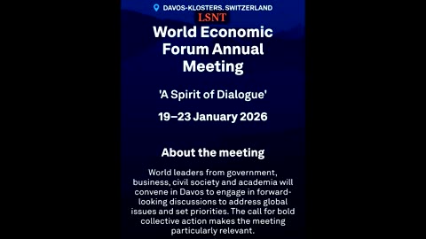 MOST IMPORTANT MEETING OF THE YEAR HAS BEGUN WEF26 DAVOS