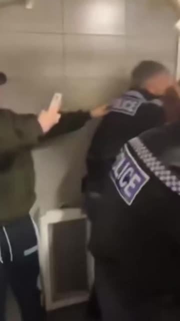 British police attempt to arrest a teenager for an illegal post on Facebook